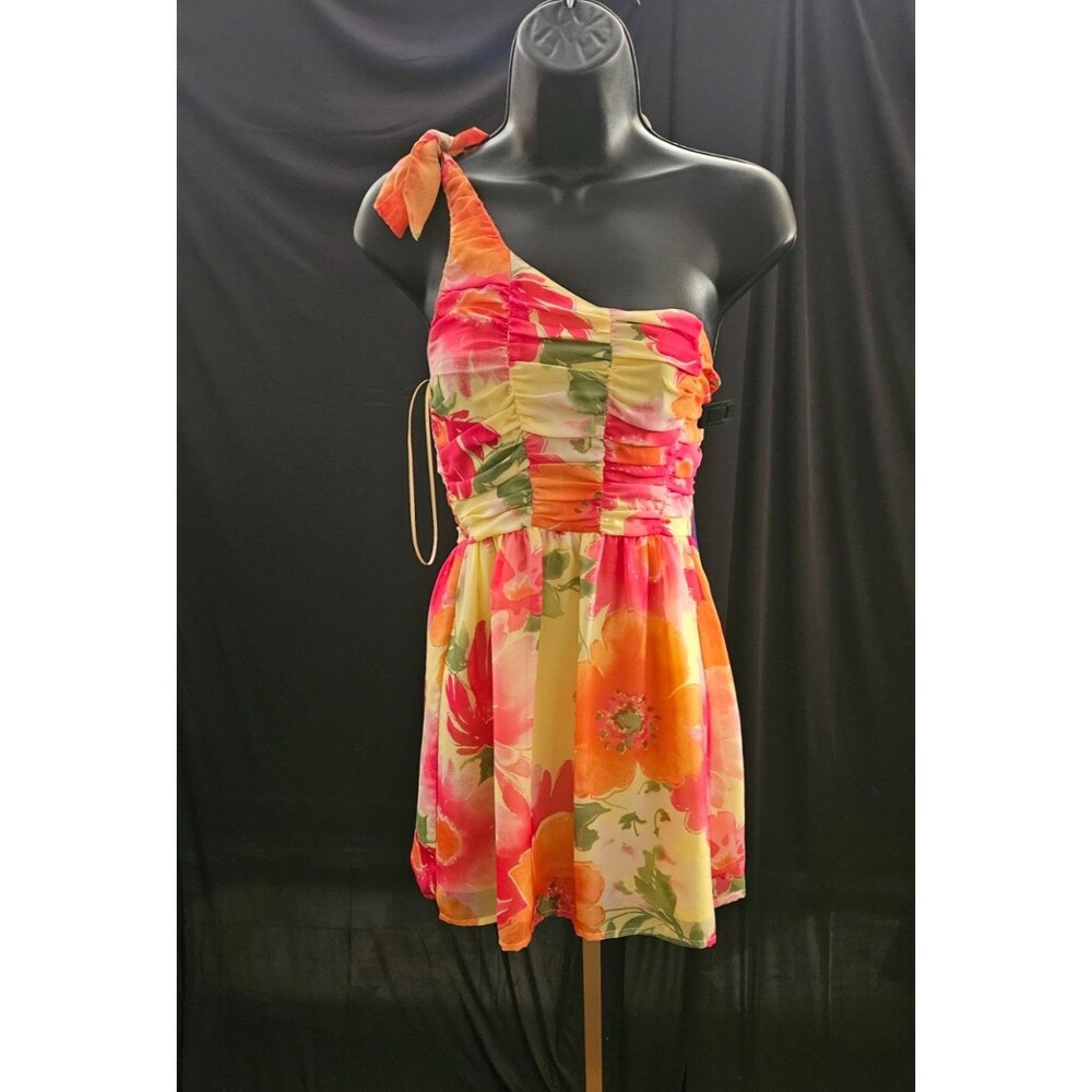 WOMEN'S RESORT WEAR SKY TO MOON ONE-SHOULDER MINI DRESS SZ S NWT